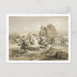 Carte Postale Skirmish of Persians and Kurds en Arménie, plate 1