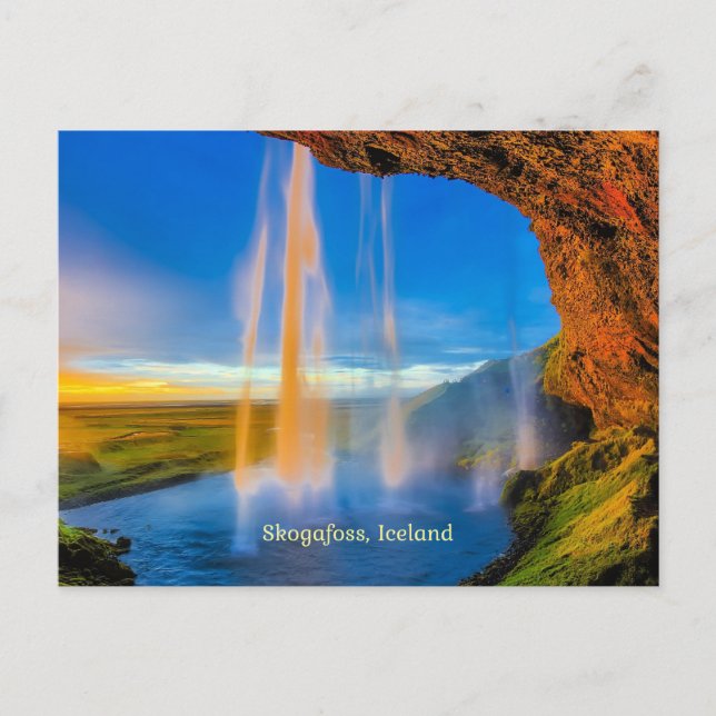 Carte Postale Skogafoss, Islande (Devant)