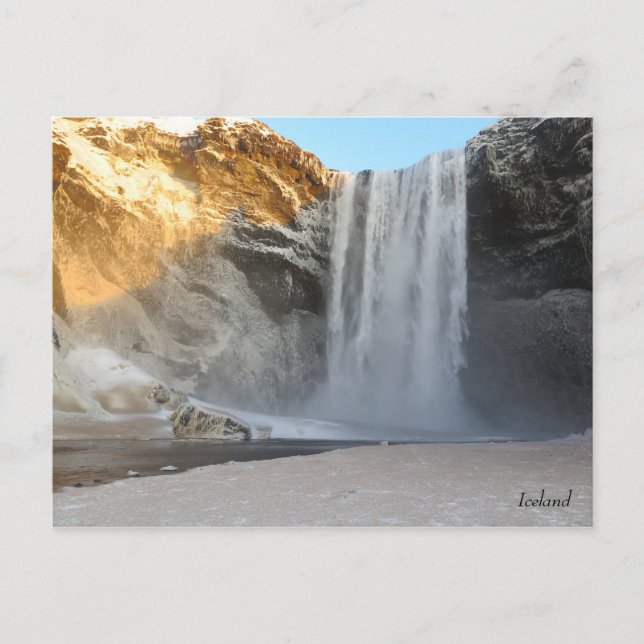 Carte Postale Skogafoss Islande (Devant)