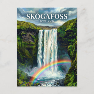 Carte Postale Skógafoss Islande