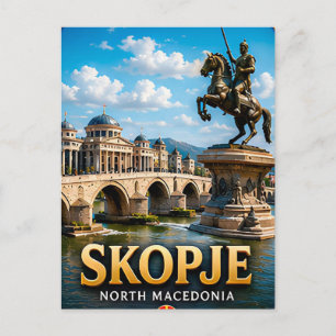 Carte Postale Skopje Macédoine du Nord Capitale des Balkans 📍