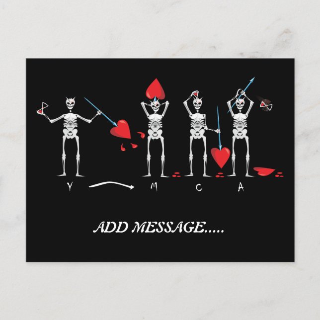 CARTE POSTALE SKULL ; BLACKBEARD YMCA (Devant)