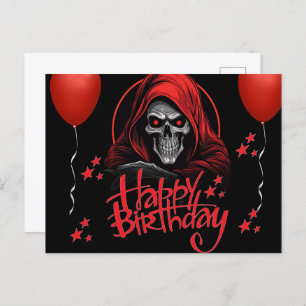 Carte Postale Skull rouge