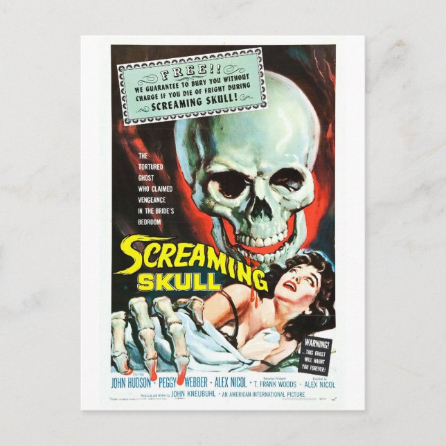 CARTE POSTALE SKULL SCREAMING (Devant)