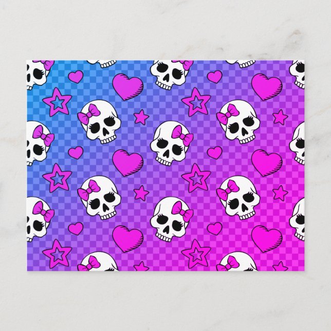 Carte Postale Skully Pop Kawaii (Devant)