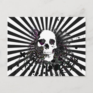 Carte Postale skullz. flèches tordues.
