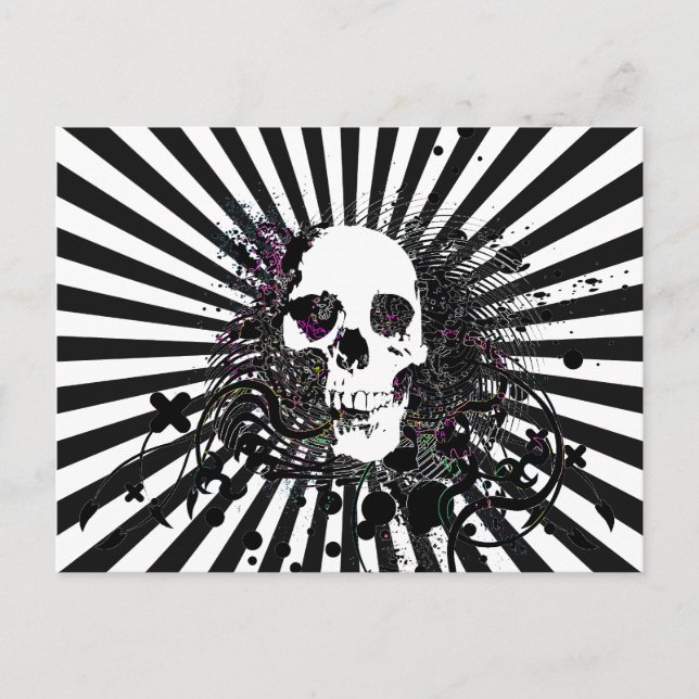 Carte Postale skullz. flèches tordues. (Devant)