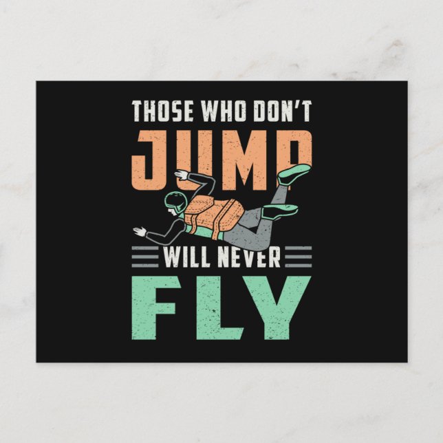Carte Postale Skydive Skydive Jump Retro Funny Cadeau (Devant)