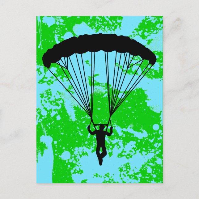 Carte Postale skydiver silhouette (Devant)