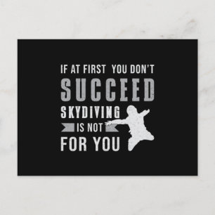 Carte Postale Skydiver Skydiver Jump Parachute Drôle Cadeau