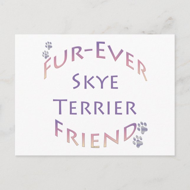 Carte Postale Skye Terrier Furever Friend (Devant)