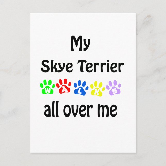 Carte Postale Skye Terrier Walks Design (Devant)