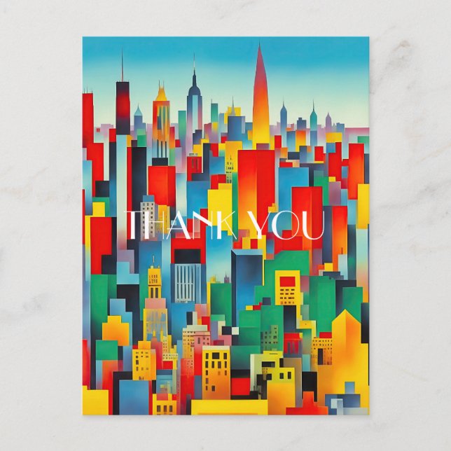 Carte Postale Skyline Cityscape moderne (Devant)