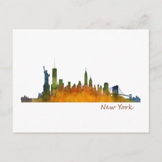 Carte Postale Skyline couleur New York