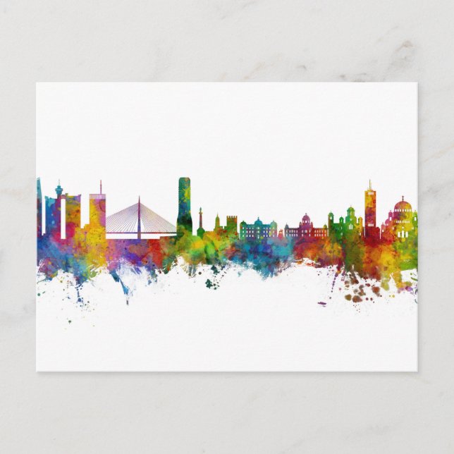 Carte Postale Skyline de Belgrade (Devant)