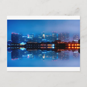 Carte Postale Skyline de Boston et brouillard