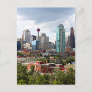 Carte Postale Skyline de Calgary avec bâtiments et tour