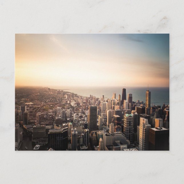 Carte Postale Skyline de Chicago (Devant)