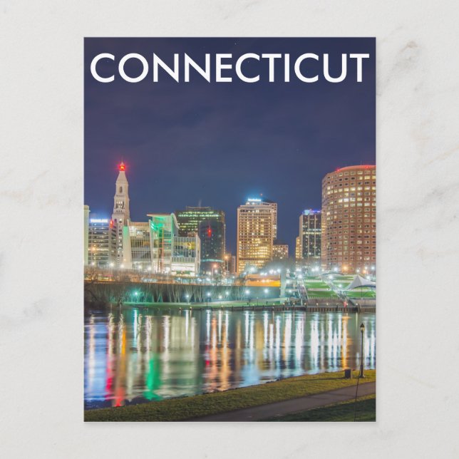 Carte Postale skyline de connecticut de hartford (Devant)