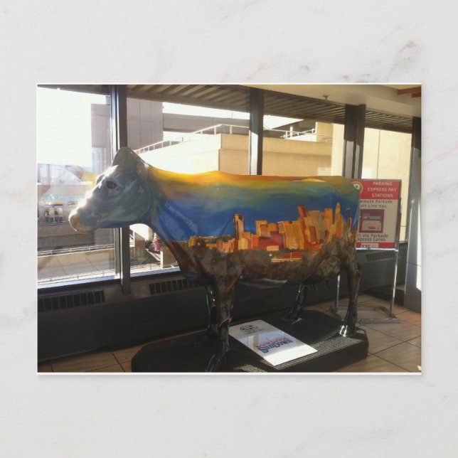 Carte Postale Skyline de Cowtown (Devant)