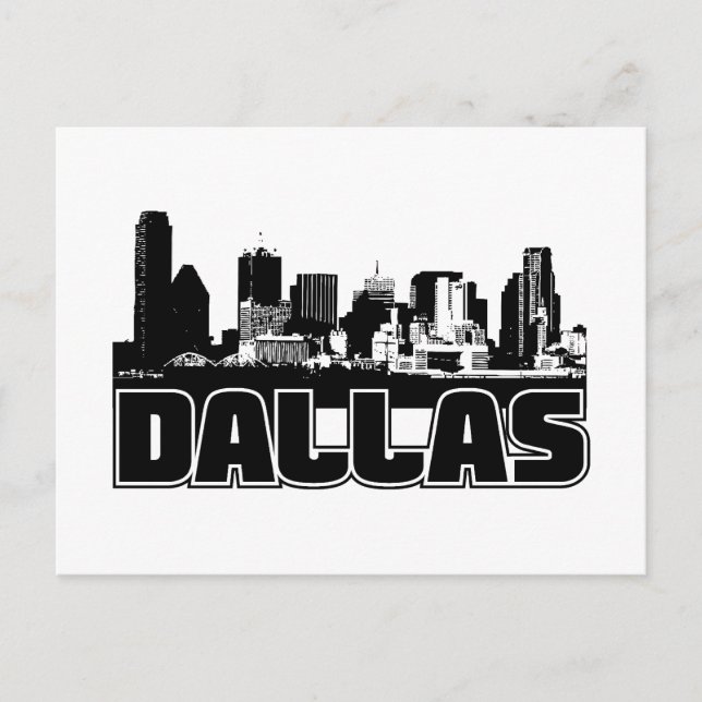 Carte Postale Skyline de Dallas (Devant)
