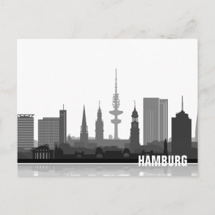 Carte Postale Skyline de Hambourg - Postkarte / Grußkarte