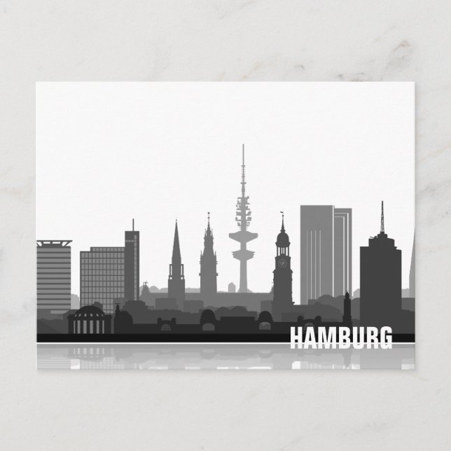 Carte Postale Skyline de Hambourg - Postkarte / Grußkarte (Devant)