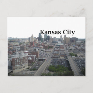 Carte Postale Skyline de Kansas City avec Kansas City dans le ci