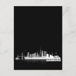 Carte postale Skyline de la ville de Hambourg