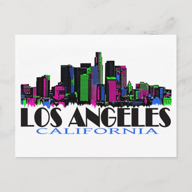 Carte Postale Skyline de Los Angeles California (Devant)