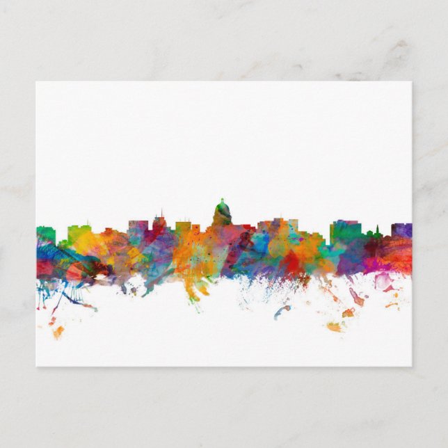 Carte Postale Skyline de Madison (Devant)