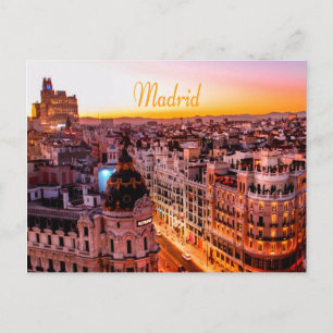 Carte Postale Skyline de Madrid Capitol City