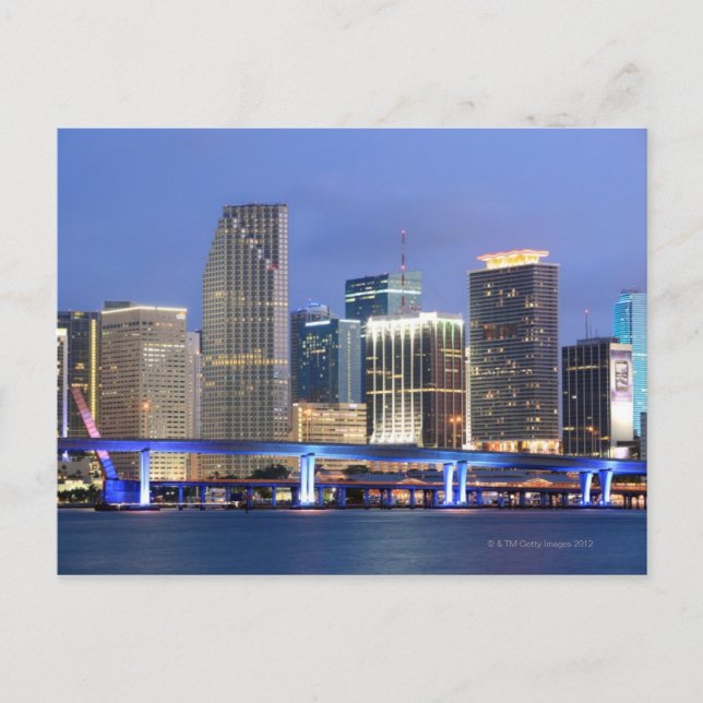 Carte Postale Skyline de Miami (Devant)