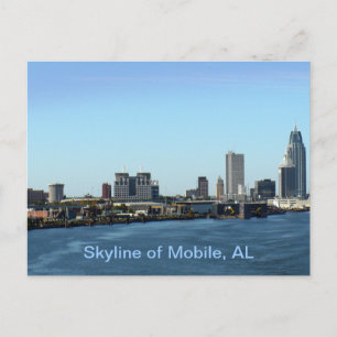 Carte Postale Skyline de Mobile, AL