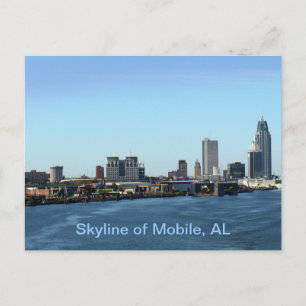 Carte Postale Skyline de Mobile, AL