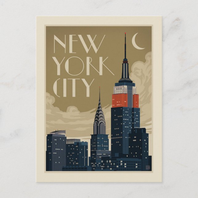 Carte Postale Skyline de New York (Devant)