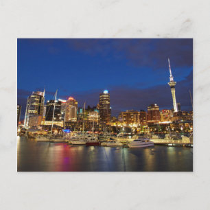 Carte Postale Skyline de nuit Auckland