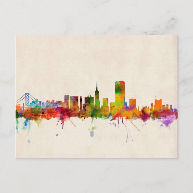 Carte Postale Skyline de San Francisco City (Devant)