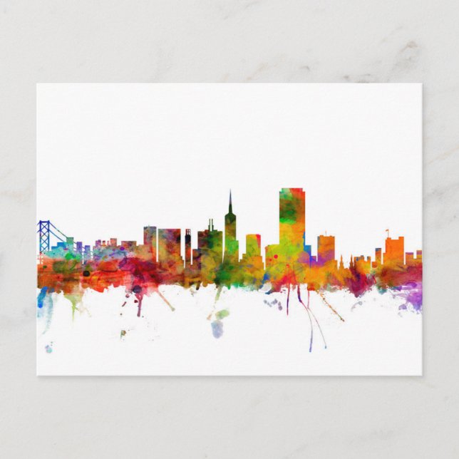Carte Postale Skyline de San Francisco City (Devant)