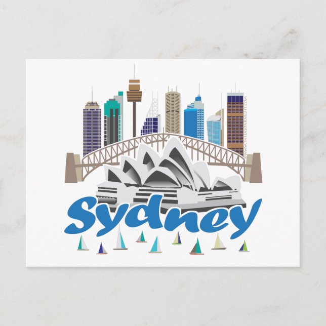 Carte Postale Skyline de Sydney (Devant)