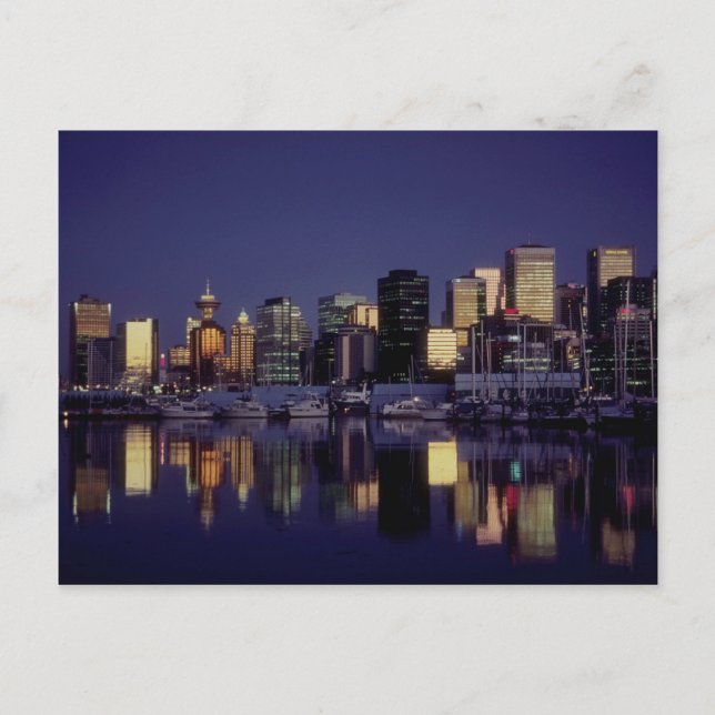 Carte Postale Skyline de Vancouver, Colombie-Britannique, Canada (Devant)