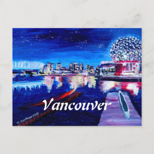 Carte Postale Skyline de Vancouver la nuit