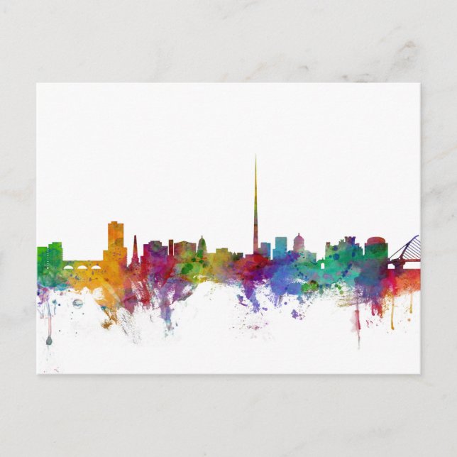 Carte Postale Skyline Irlande de Dublin (Devant)