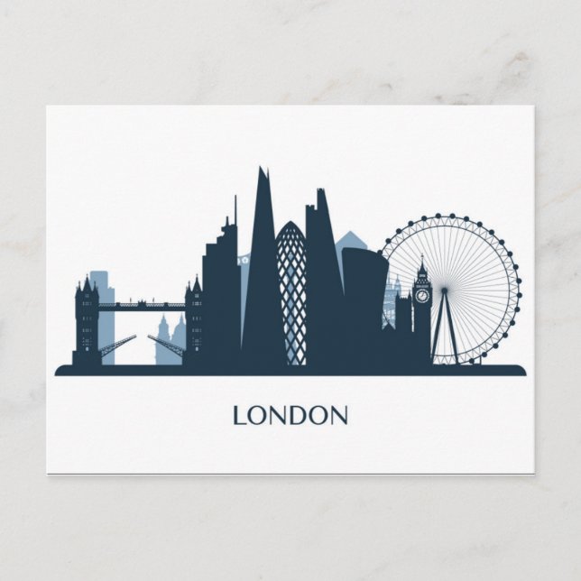 Carte Postale Skyline London City (Devant)