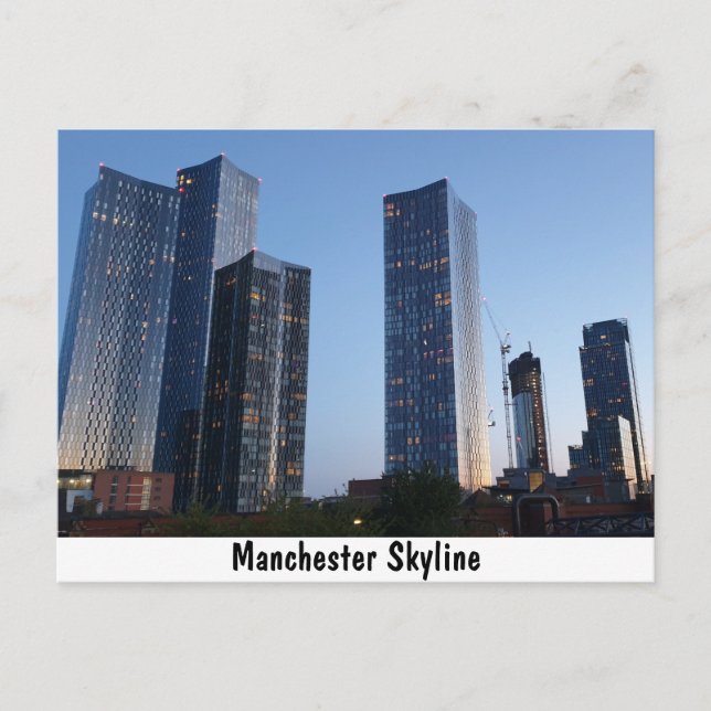 Carte Postale Skyline Manchester (Devant)
