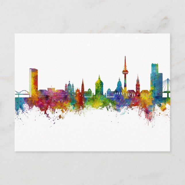 Carte Postale Skyline Mannheim Allemagne (Devant)
