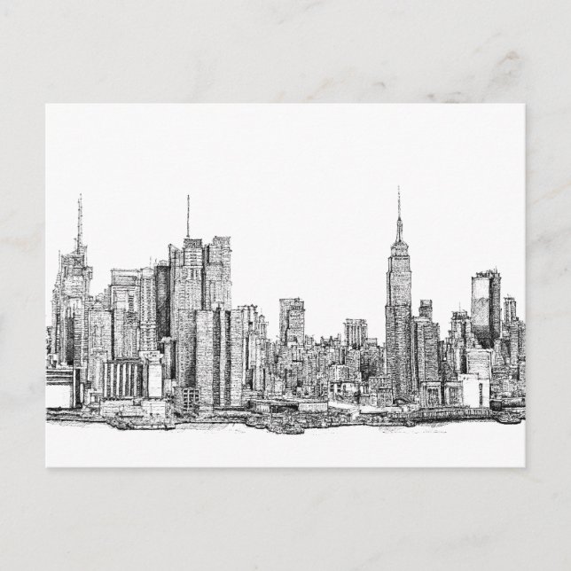 Carte postale Skyline New York (Devant)