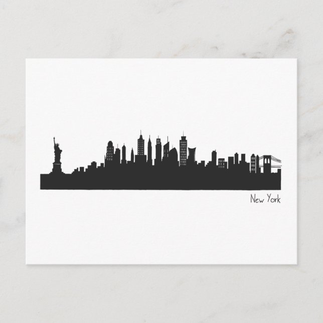 Carte Postale Skyline New York (Devant)