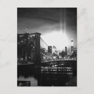 Carte Postale Skyline New York noir et blanc