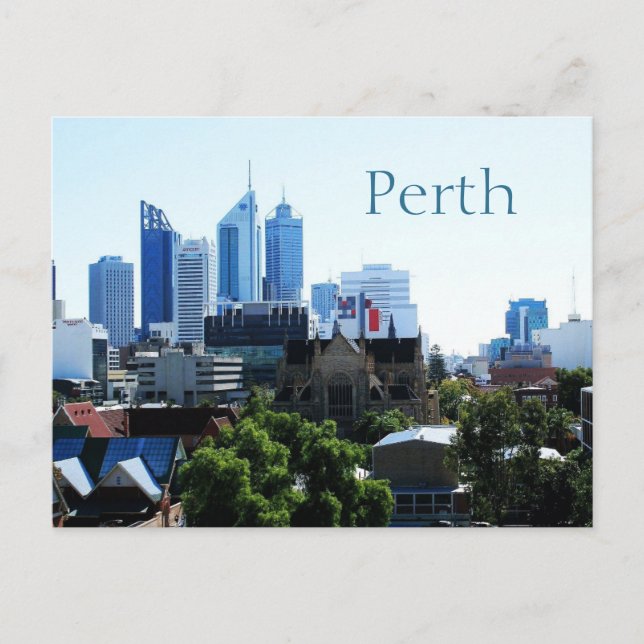 Carte Postale Skyline, Perth, Australie occidentale regardant Ou (Devant)